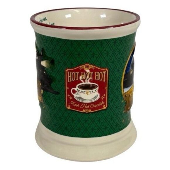 Polar Express Hot Chocolate Believe Ticket 3D Raised Design Coffee Mug Cup Train - Picture 5 of 10